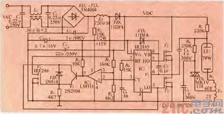46.一款70W高壓鈉燈電子鎮(zhèn)流器電路.gif