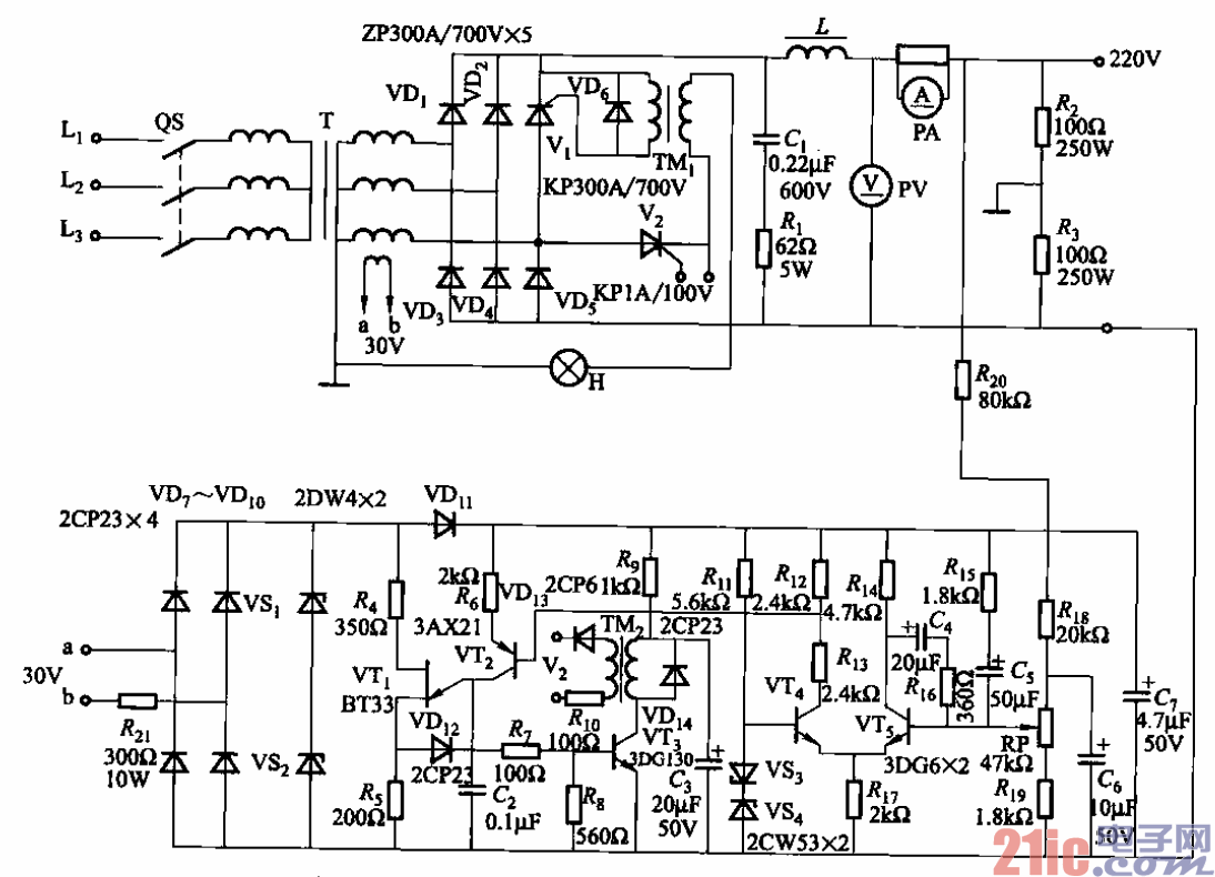 76.22V、100A大功率穩(wěn)壓電源電路.gif