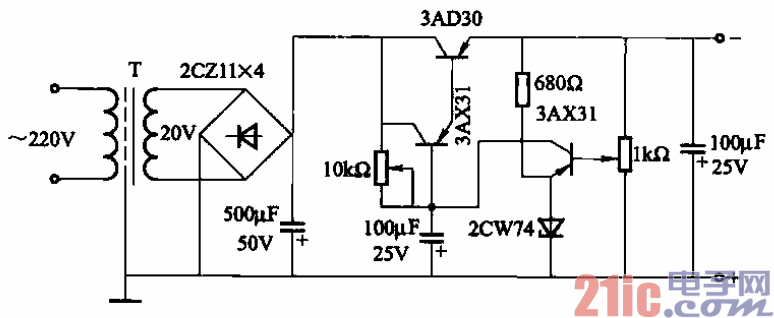 26.12至24V、1A可調(diào)式穩(wěn)壓電源電路.gif