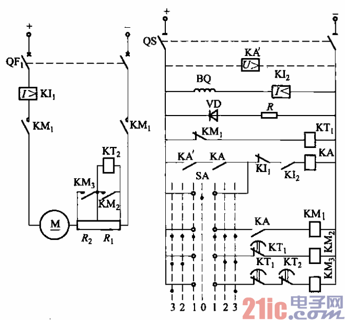190.直流電動(dòng)機(jī)電樞串入電阻啟動(dòng)調(diào)試電路之一.gif
