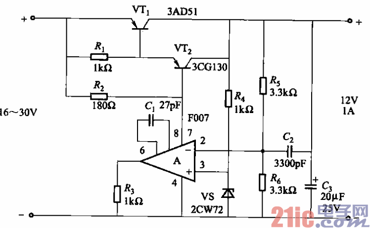 47.運算放大器穩(wěn)壓電源電路之二.gif