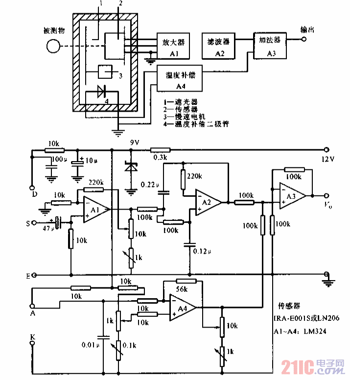 紅外線測溫儀電路圖.gif