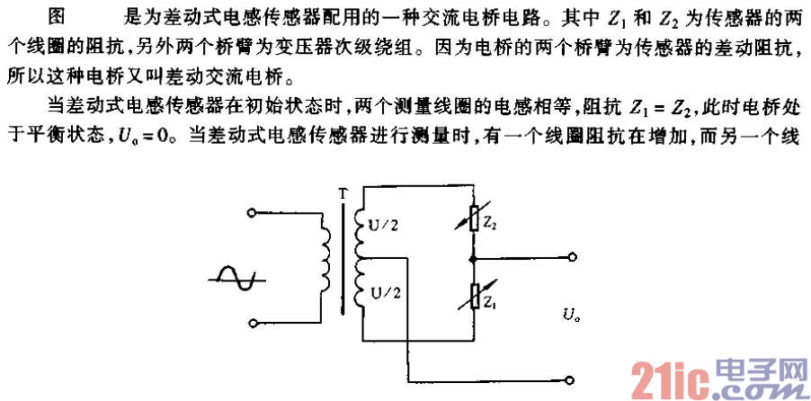 電感式傳感器配用的交流電橋電路.gif