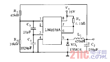 LM3578A用做降壓穩(wěn)壓器電路圖.gif