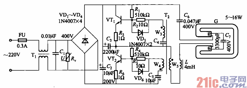 15.熒光燈電子鎮(zhèn)流器電路之五.gif