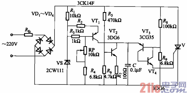 85.適用上限穩(wěn)壓的交流穩(wěn)壓電源電路.gif