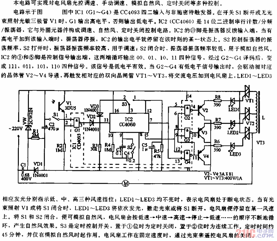 電風(fēng)扇多用控制器電路.gif