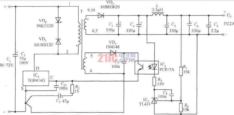 5V 2A隔離式開關(guān)電源電路圖.jpg
