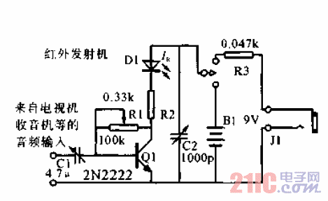 紅外發(fā)射接收機(jī)電路圖.gif