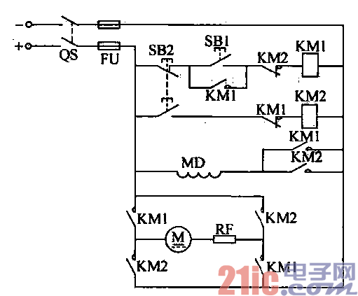 26.直流電動(dòng)機(jī)反接制動(dòng)電路.gif