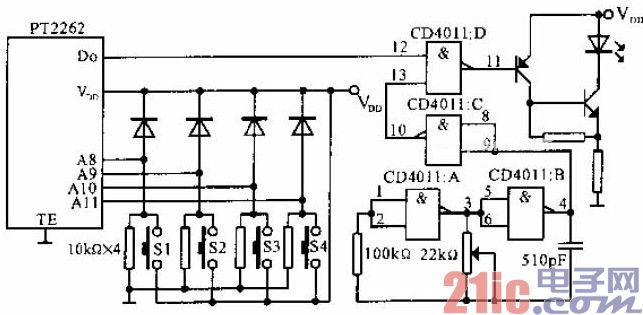 PT2262通用紅外遙控40HZ載波信號(hào)發(fā)生電路.jpg