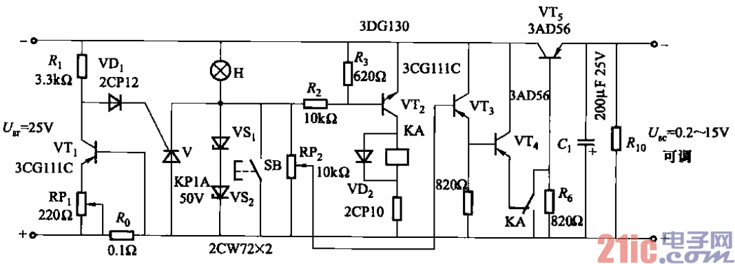 107.帶過電流和短路保護的穩(wěn)壓電源電路之一.gif