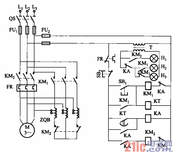 50.XJ01-14至20型自耦降壓啟動器電路.gif