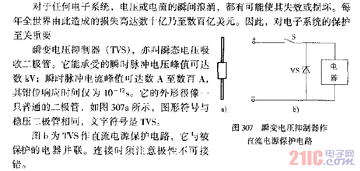 瞬變電壓抑制器作直流電源保護電路.gif