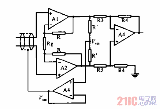 單電源供電電橋放大電路.gif