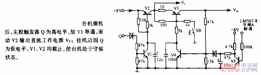 無繩電話電源控制電路.gif