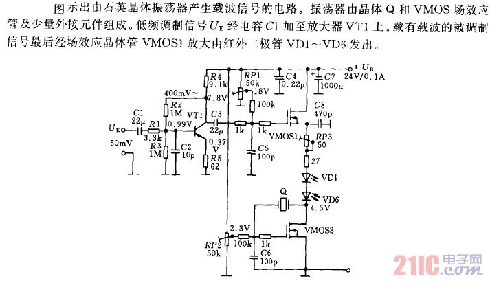 采用石英晶體振蕩器的紅外發(fā)射電路.gif