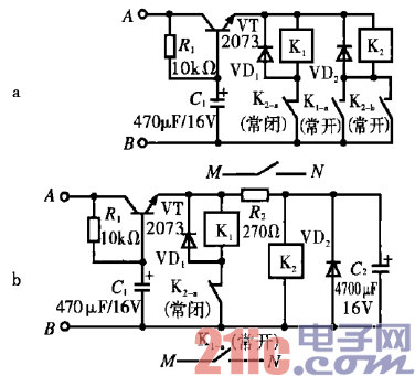 2.簡(jiǎn)單的通電延時(shí)觸發(fā)電路.gif