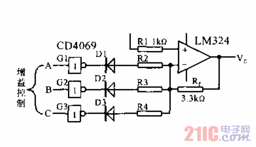 數(shù)控運算放大器增益電路.gif