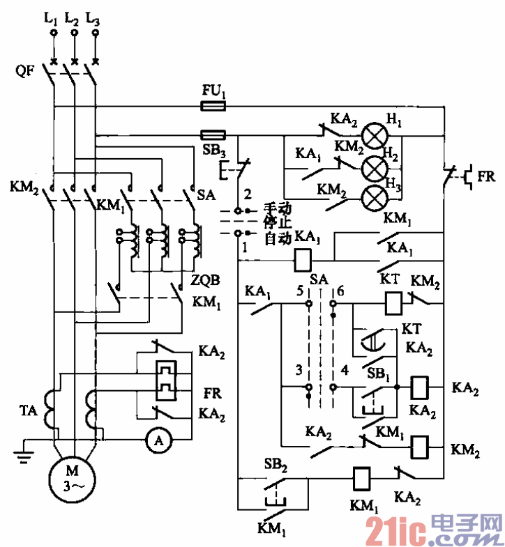 52.XJ01-80至300型自耦降壓啟動器驅(qū)動電路.gif