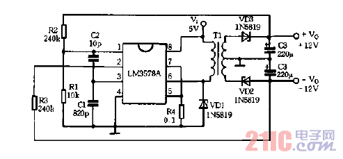 RS-232線路電壓驅(qū)動器電源電路圖.gif