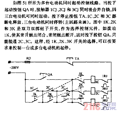 多臺(tái)電動(dòng)機(jī)同時(shí)起動(dòng)控制線路.gif