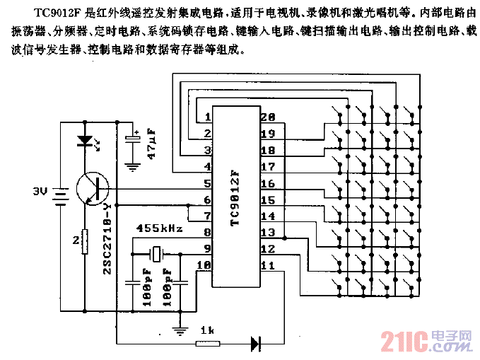 TC9012F（電視機、錄像機和激光唱機）紅外遙控發(fā)射電路.gif