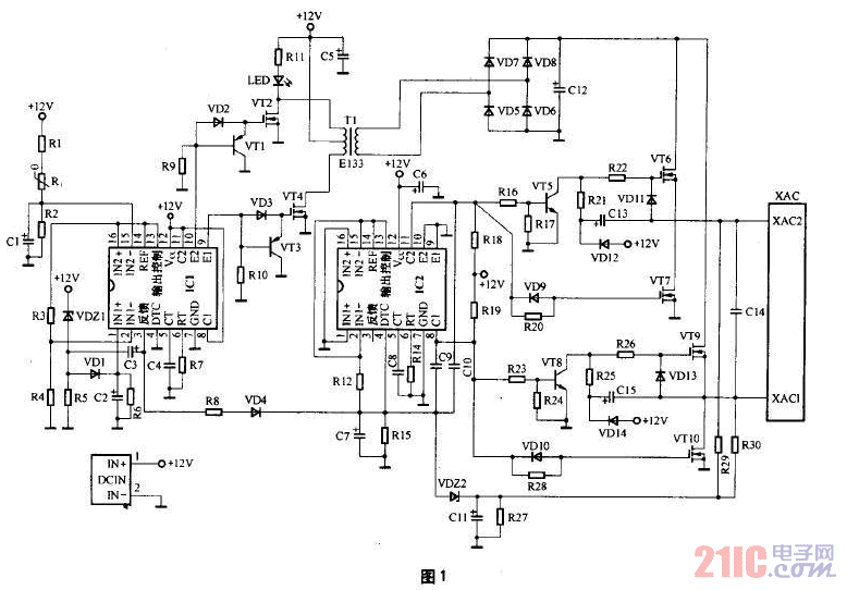 一款常見車載逆變器電路及原理.gif