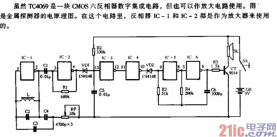 金屬探測器電路.gif