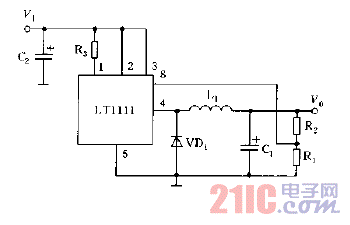 LT1111的典型應(yīng)用電路降壓電路圖.gif