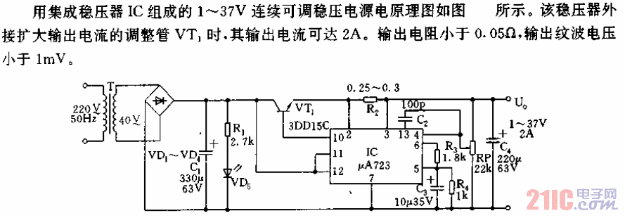1至37V可調電源電路.gif