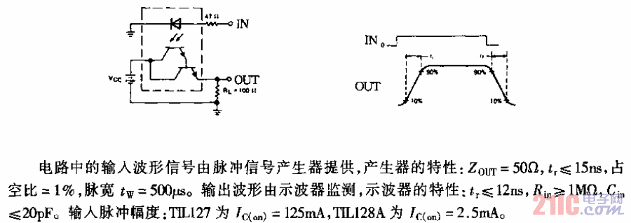 TIL127／TIL128A型光耦合器電路.gif