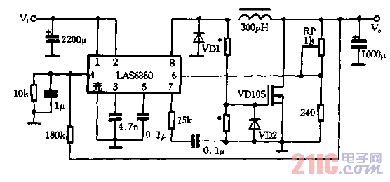 LAS6350與VDMOS組成升壓電路圖.gif
