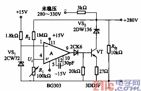 49.運算放大器穩(wěn)壓電源電路之四.gif