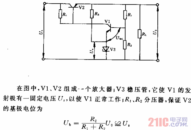 機(jī)電控制具有簡(jiǎn)單控制電路的穩(wěn)壓電源電路.gif