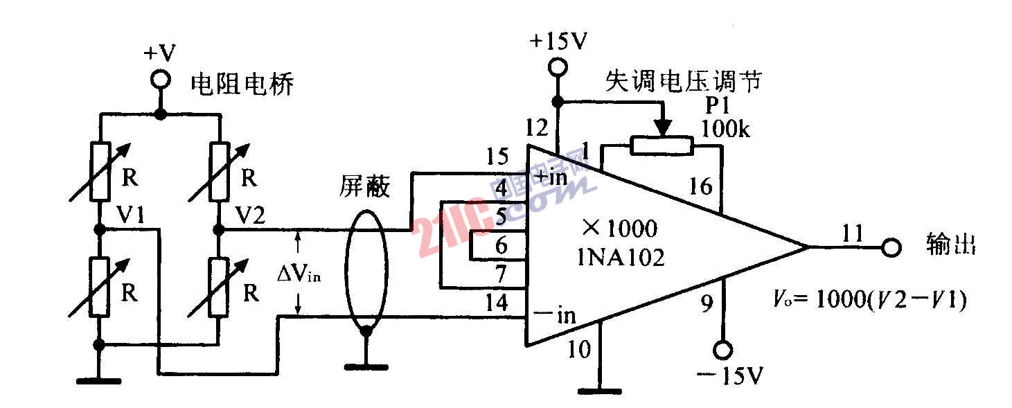 電阻電橋放大電路圖