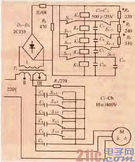 63.一款三相電機(jī)接單相電源的自動啟動電路.gif