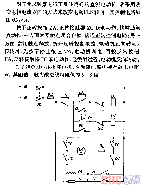 直流電動機正反轉(zhuǎn)控制線路.gif