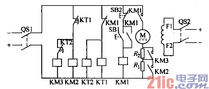 48.直流電動(dòng)機(jī)串電阻起動(dòng)電路.gif