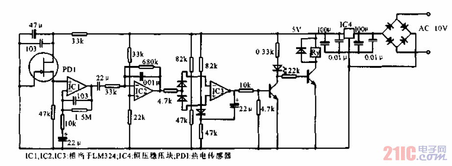 用于檢測(cè)人體的遠(yuǎn)紅外傳感器的電路.gif