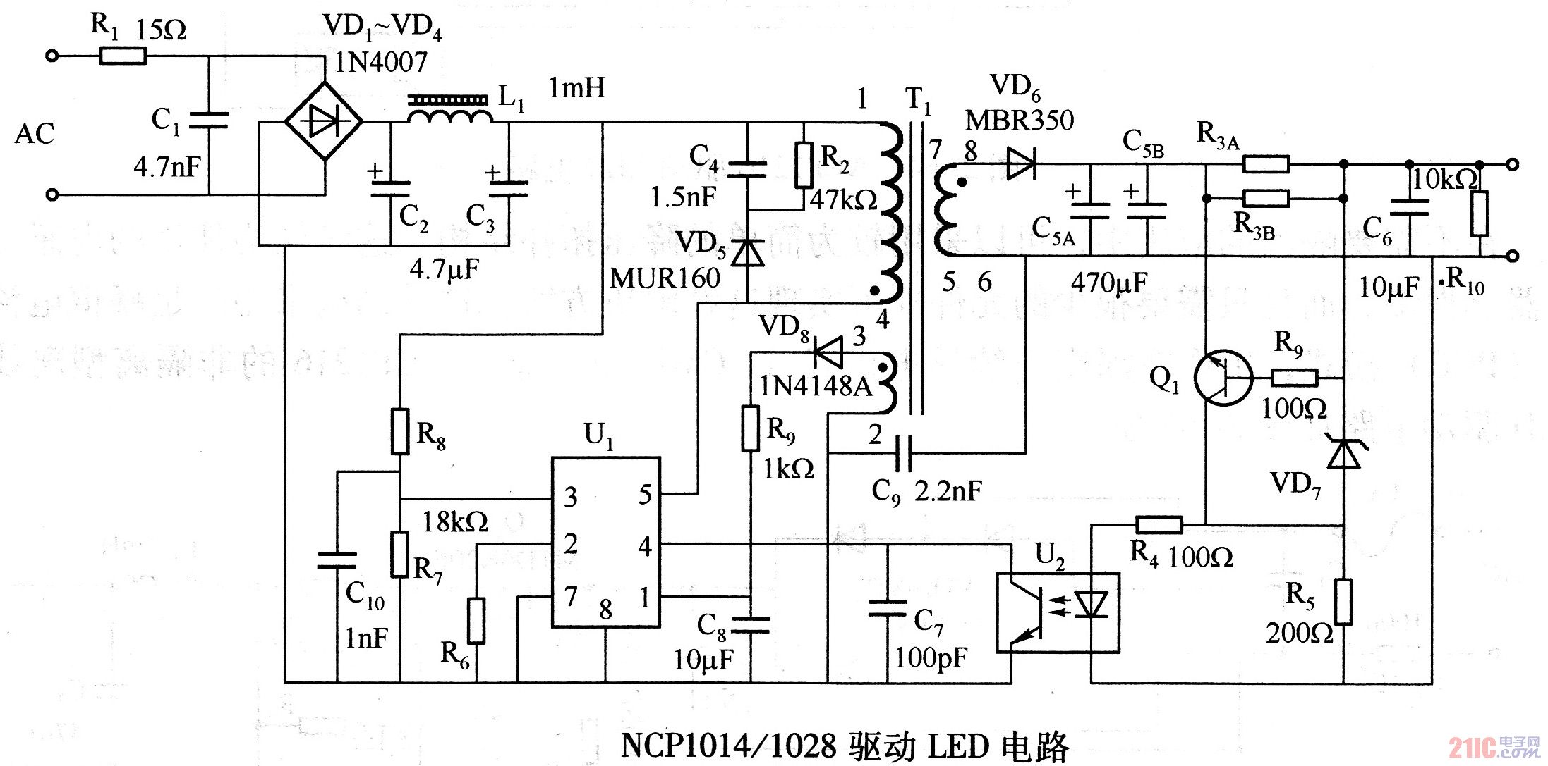 NCP1014/1028驅(qū)動LED電路.jpg