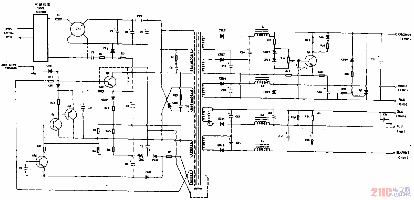 仿Apple（蘋果）機電源CLC-3型電路圖.gif