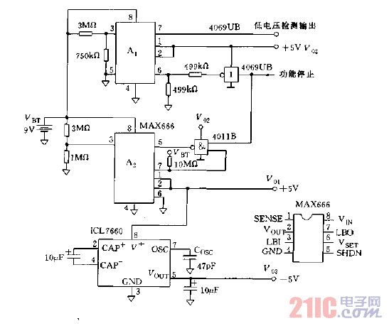采用線性穩(wěn)壓器構(gòu)成的微處理機電源電路圖.gif