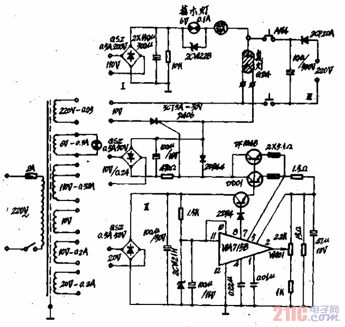 751G型分光光度計氫燈電壓電源電路.gif