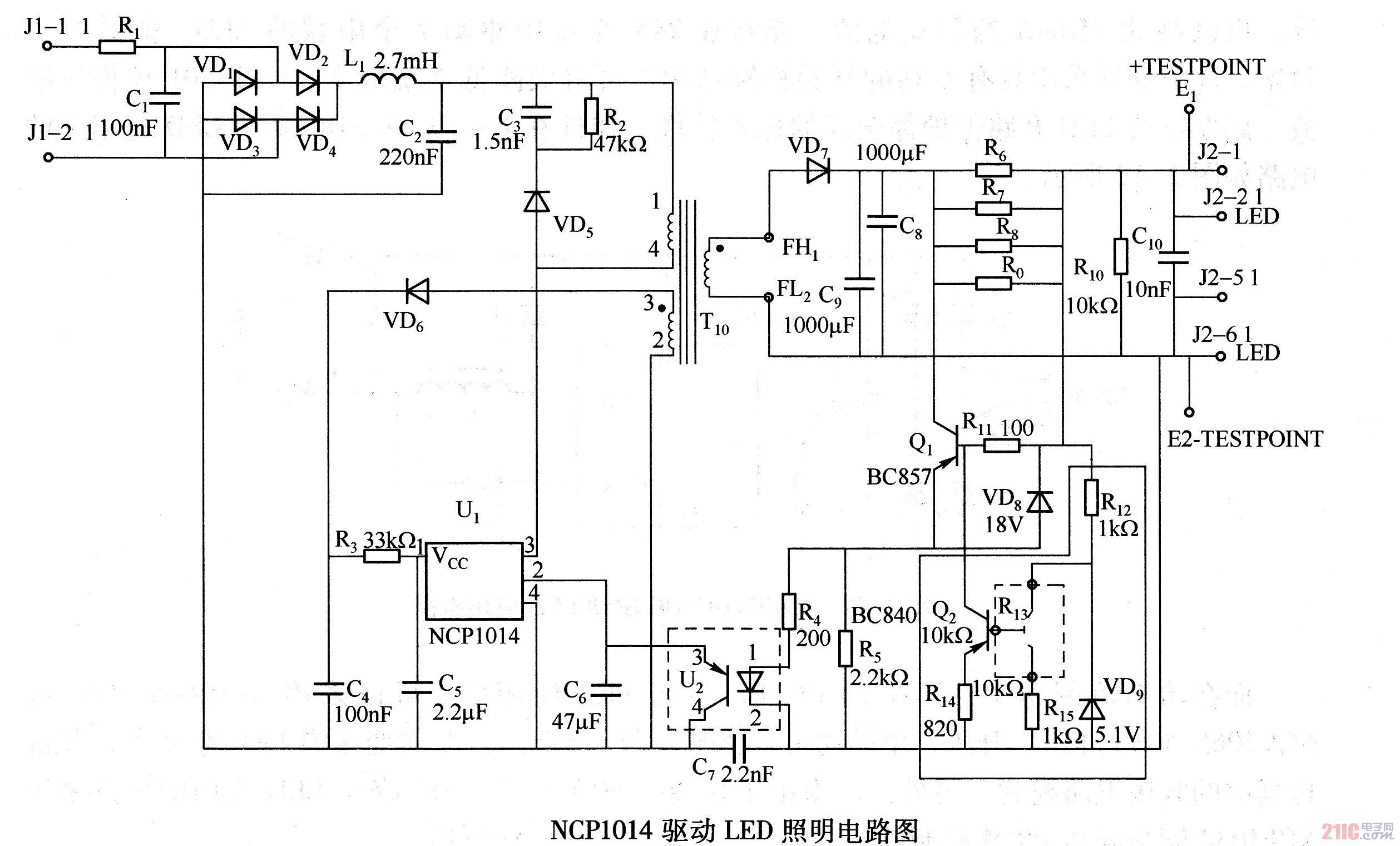 NCP1014驅(qū)動(dòng)LED照明電路.jpg