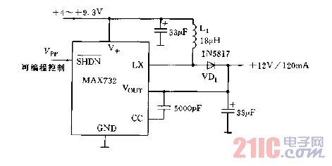 快速存儲器編程電源電路圖.gif