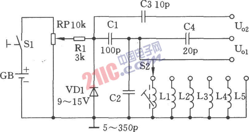 穩(wěn)壓管高頻信號發(fā)生器電路圖