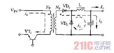 正向激勵變換方式開關電源電路圖.gif