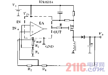 直流變換器輸出電壓的設(shè)定方法負(fù)輸出電壓情況電路圖.gif