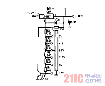 改進型步進式可調(diào)穩(wěn)壓電源電路圖.gif